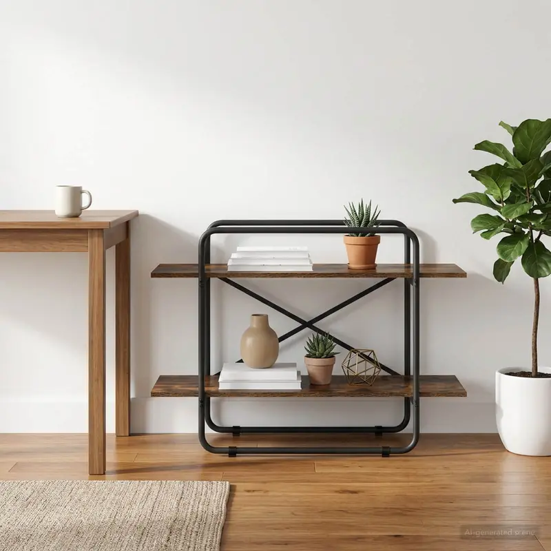 Vidaxl boekenrek 2-laags 100 x 35 x 70 cm pb gerookt eiken