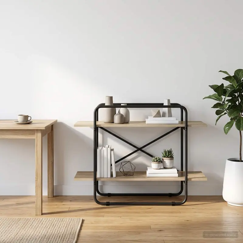 Vidaxl boekenrek 2-laags 100 x 35 x 70 cm pb sonoma eiken