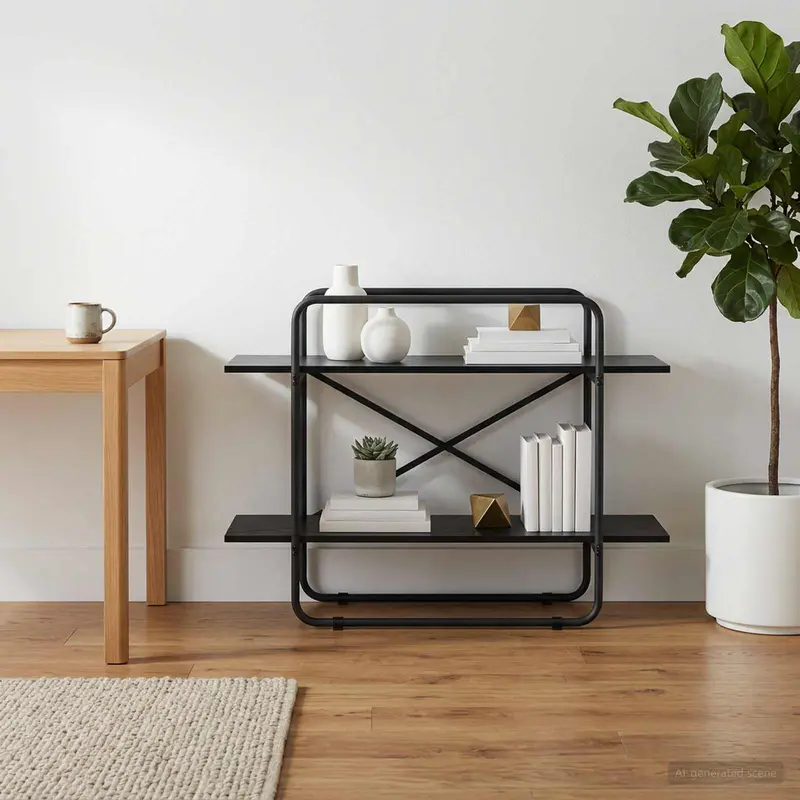 Vidaxl boekenrek 2-laags 100 x 35 x 70 cm pb zwart eiken