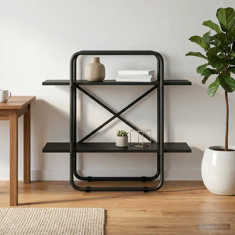 Vidaxl boekenrek 2-laags 60 x 35 x 70 cm pb zwart eiken