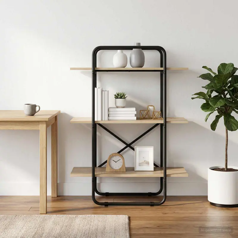 Vidaxl boekenrek 3-laags 80 x 35 x 105 cm pb sonoma eiken