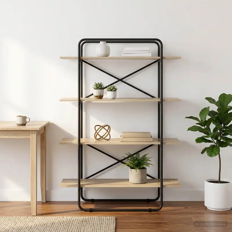 Vidaxl boekenrek 4-laags 100 x 35 x 140 cm pb sonoma eiken