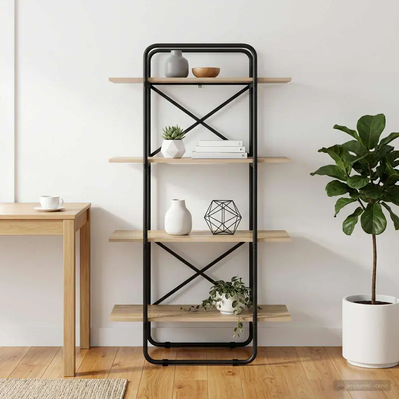Vidaxl boekenrek 4-laags 80 x 35 x 140 cm pb sonoma eiken