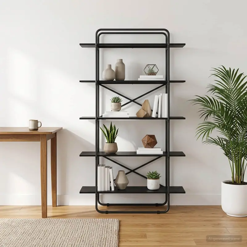 Vidaxl boekenrek 5-laags 100 x 35 x 175,5 cm bewerkt hout zwart eiken