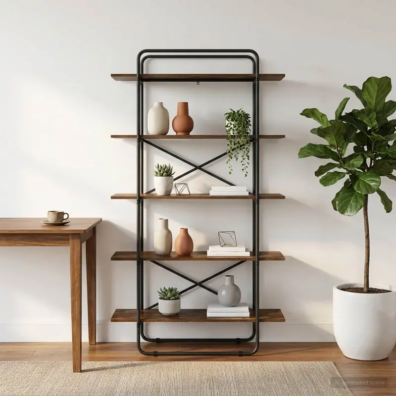 Vidaxl boekenrek 5-laags 100 x 35 x 175,5 cm pb gerookt eiken