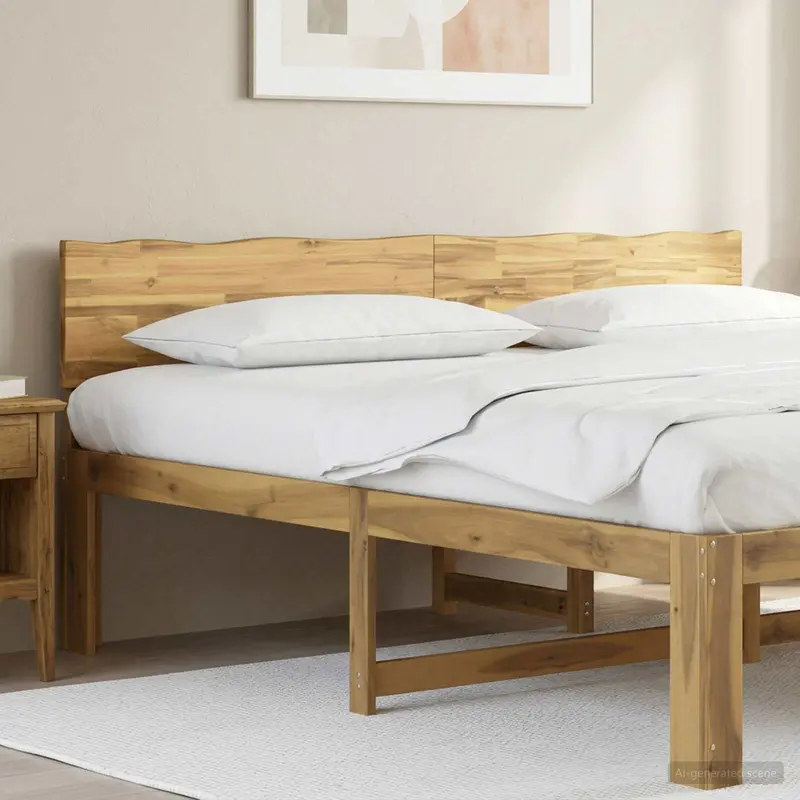 Vidaxl boomstamrand hoofdeinde rostock wit 180 cm massief acaciahout