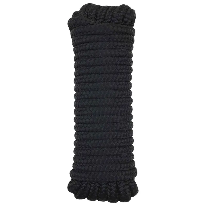 Vidaxl boottouw 2 mm 9 m zwart polyester