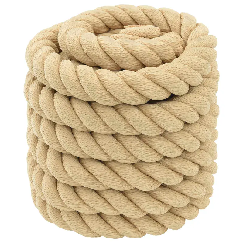 Vidaxl boottouw 5 mm 25 m naturel