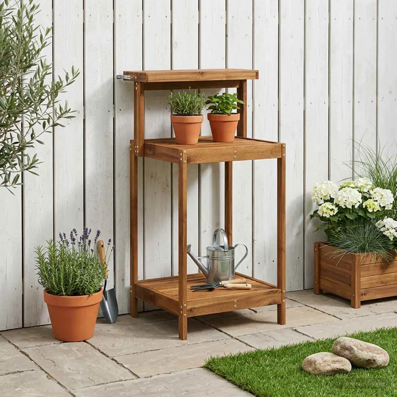 Vidaxl buiten pottingbank 56,5 x 48,5 x 107 cm massief acaciahout
