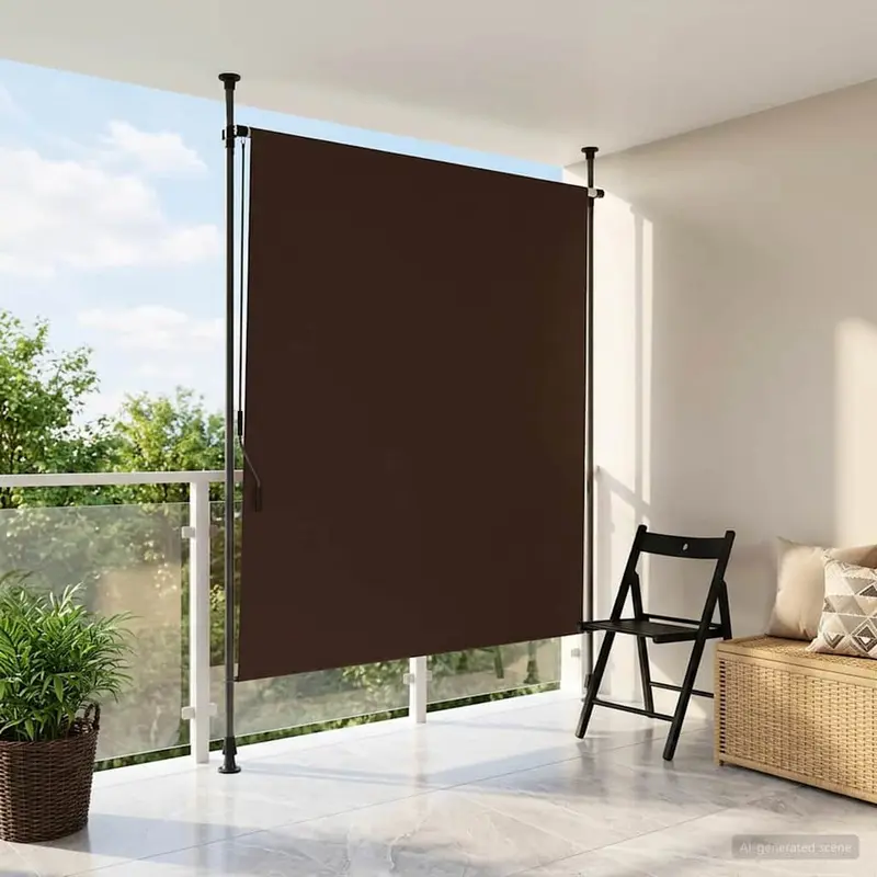 Vidaxl buiten rolgordijn bruin 100 x 270 cm