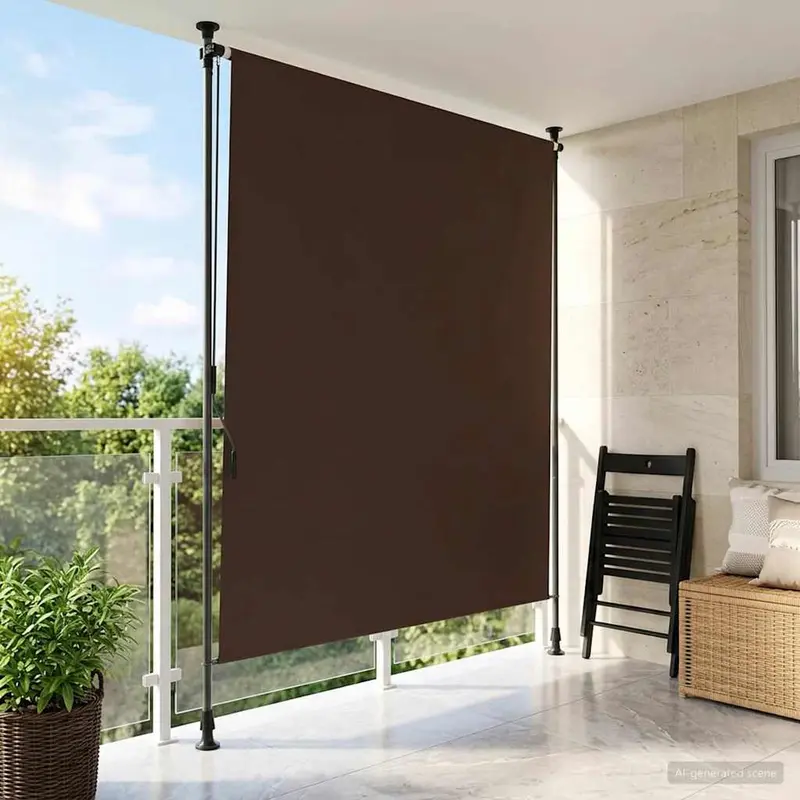 Vidaxl buiten rolgordijn bruin 120 x 270 cm