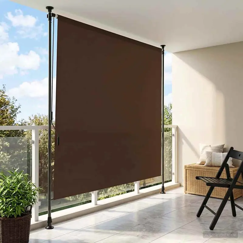 Vidaxl buiten rolgordijn bruin 150 x 270 cm