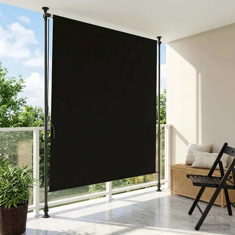 Vidaxl buiten rolgordijn zwart 200 x 270 cm