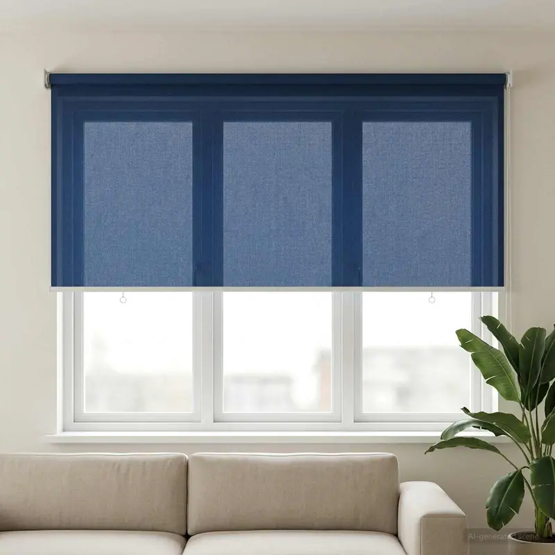Vidaxl buitenrolgordijn 90% uv-blok blauw 140 x 140 cm hdpe