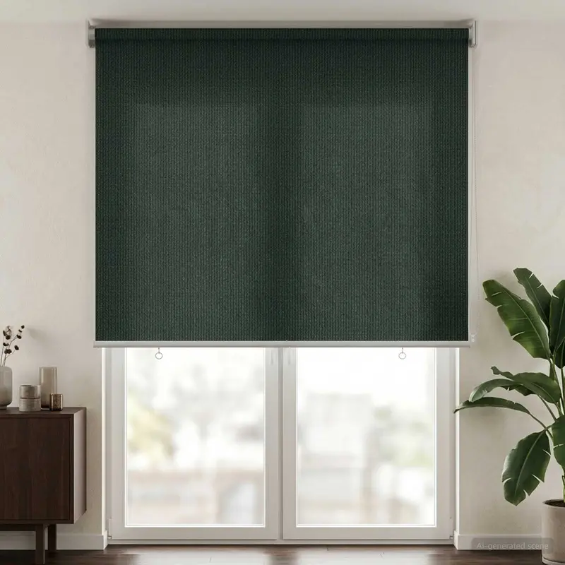 Vidaxl buitenrolgordijn 90% uv-blok donkergroen 300 x 230 cm hdpe