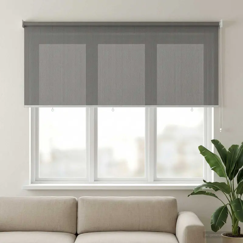 Vidaxl buitenrolgordijn 90% uv-blok lichtgrijs 140 x 140 cm hdpe