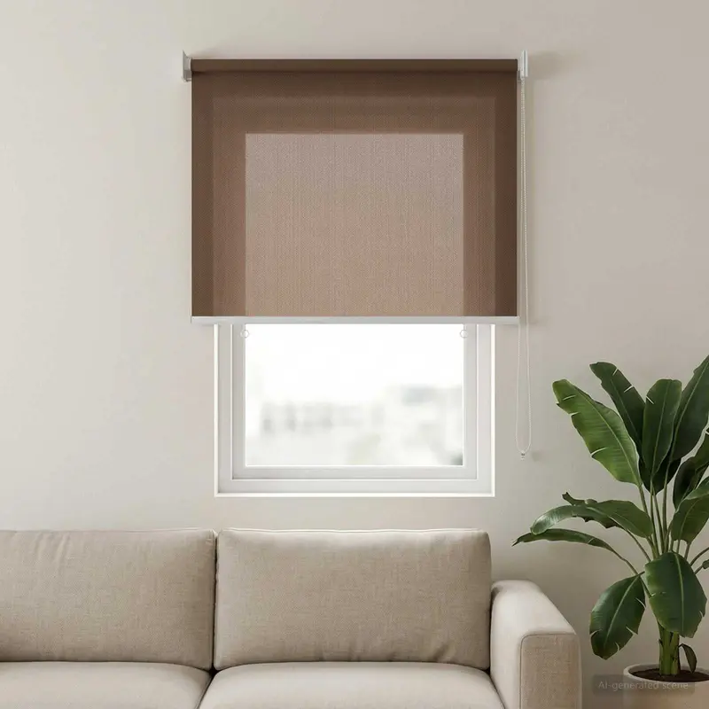 Vidaxl buitenrolgordijn 90% uv-blok taupe 100 x 140 cm hdpe