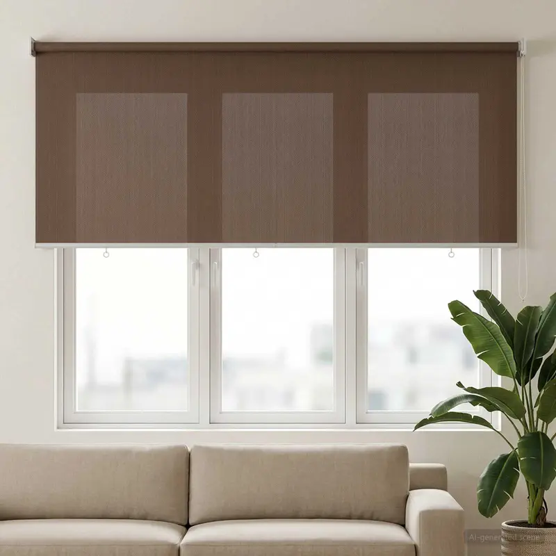 Vidaxl buitenrolgordijn 90% uv-blok taupe 200 x 140 cm hdpe