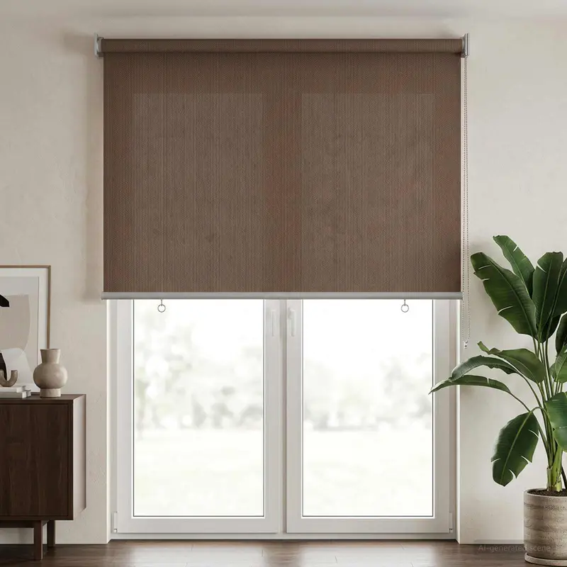 Vidaxl buitenrolgordijn 90% uv-blok taupe 60 x 230 cm hdpe