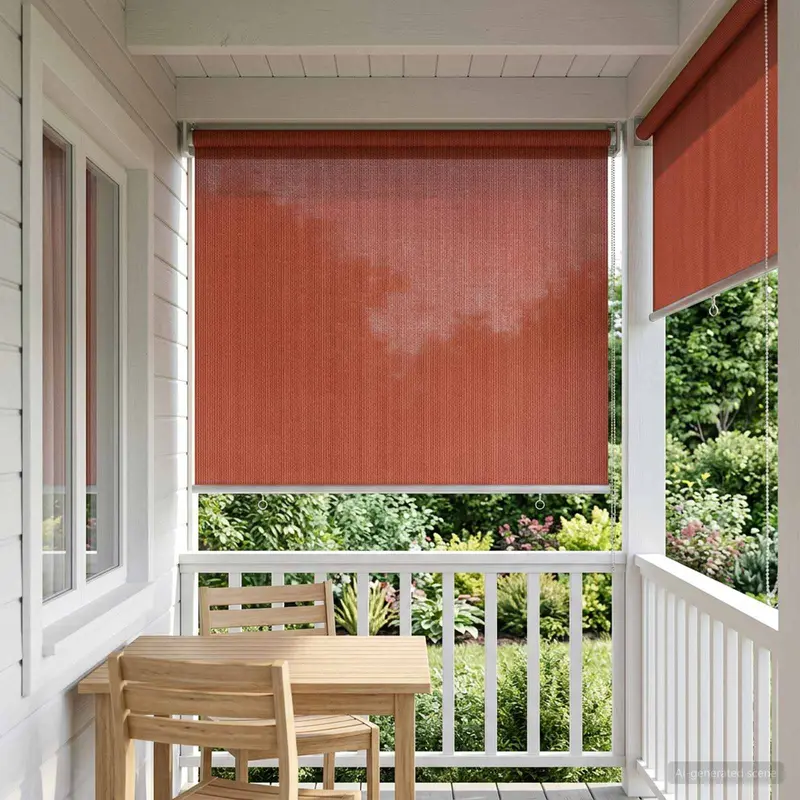 Vidaxl buitenrolgordijn 90% uv-blok terracotta 120 x 230 cm hdpe