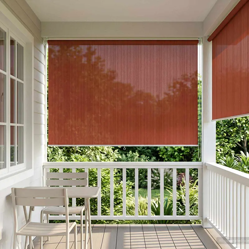 Vidaxl buitenrolgordijn 90% uv-blok terracotta 350 x 230 cm hdpe