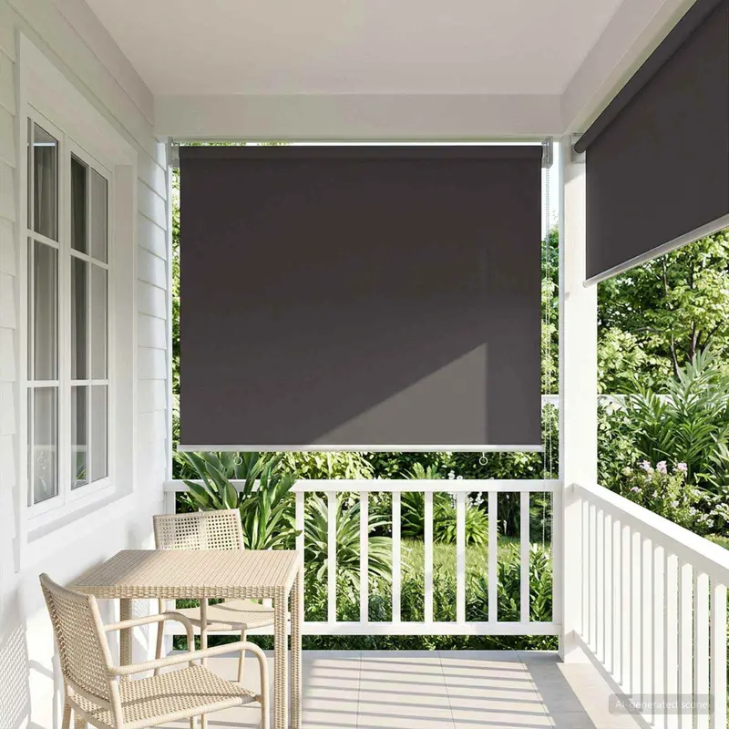 Vidaxl buitenrolgordijn uv-bescherming antraciet 100 x 230 cm (b x h)