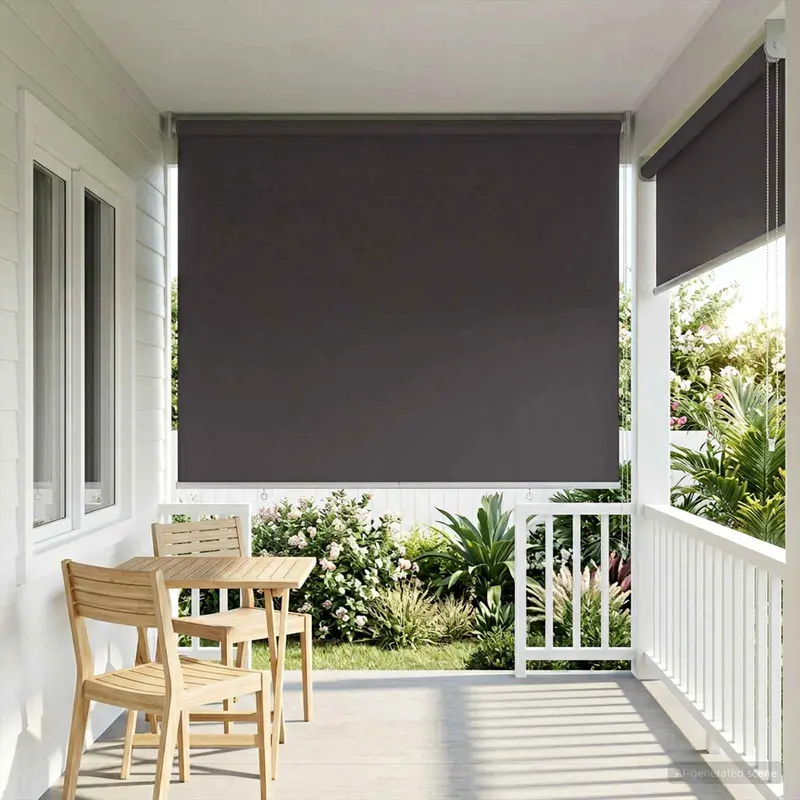 Vidaxl buitenrolgordijn uv-bescherming antraciet 100 x 230 cm (b x h)