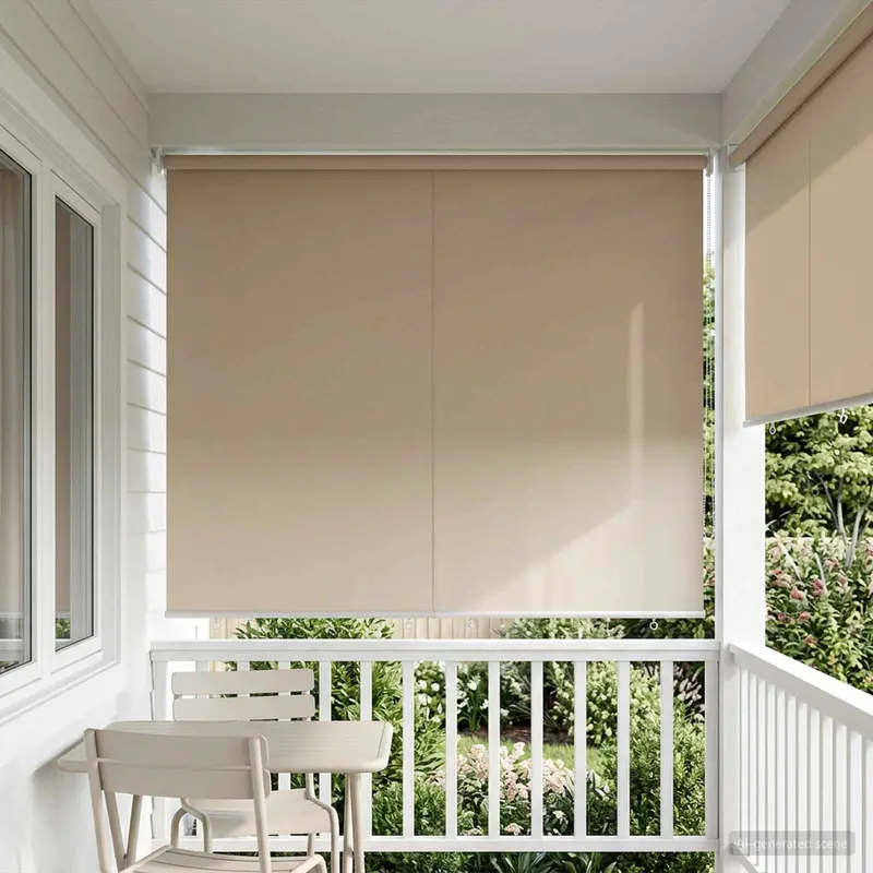 Vidaxl buitenrolgordijn uv-bescherming beige 100 x 230 cm (b x h)