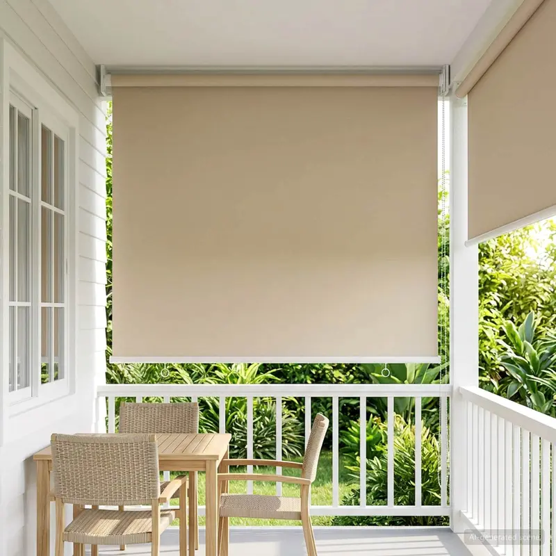 Vidaxl buitenrolgordijn uv-bescherming beige 100 x 230 cm (b x h)