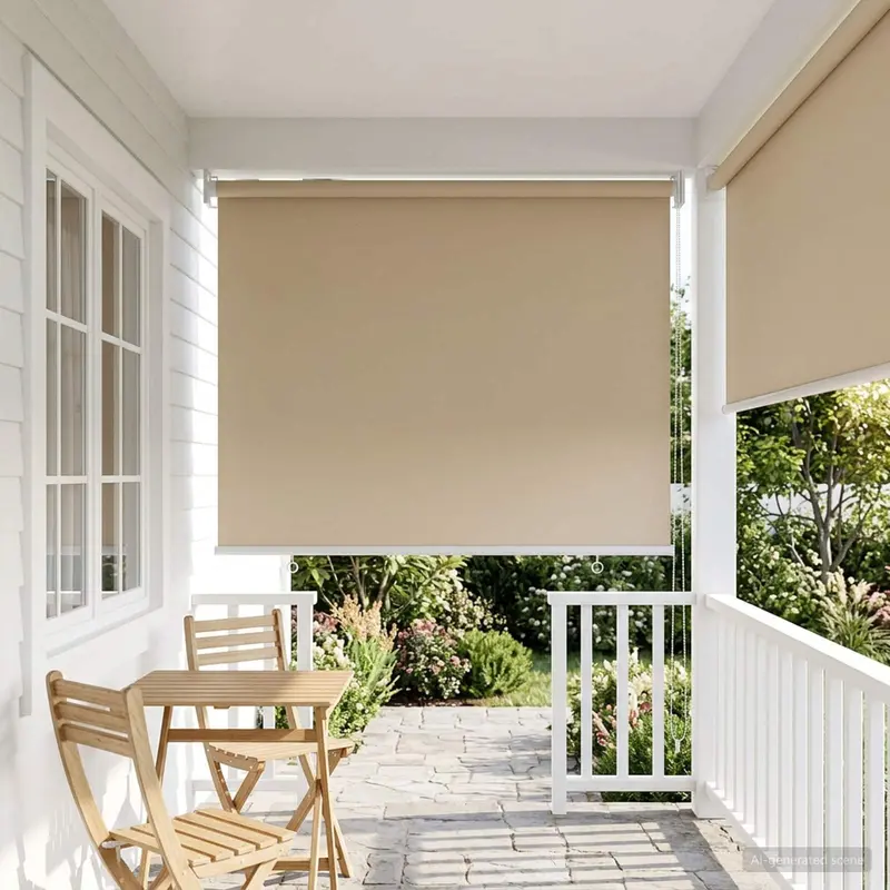 Vidaxl buitenrolgordijn uv-bescherming beige 100 x 230 cm (b x h)