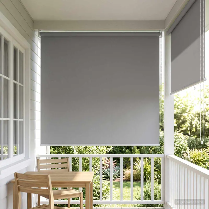 Vidaxl buitenrolgordijn uv-bescherming lichtgrijs 100 x 230 cm (b x h)