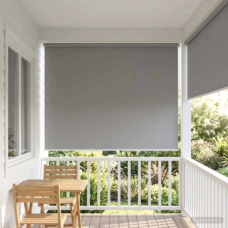 Vidaxl buitenrolgordijn uv-bescherming lichtgrijs 100 x 230 cm (b x h)