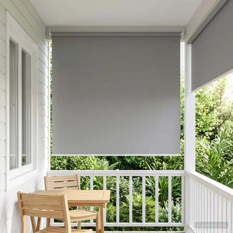 Vidaxl buitenrolgordijn uv-bescherming lichtgrijs 100 x 230 cm (b x h)