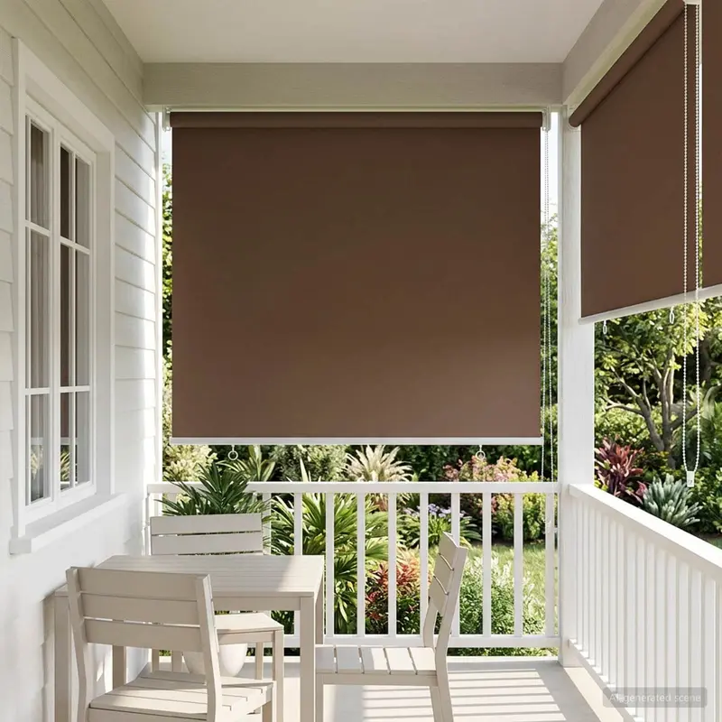 Vidaxl buitenrolgordijn uv-bescherming taupe 100 x 230 cm (b x h)
