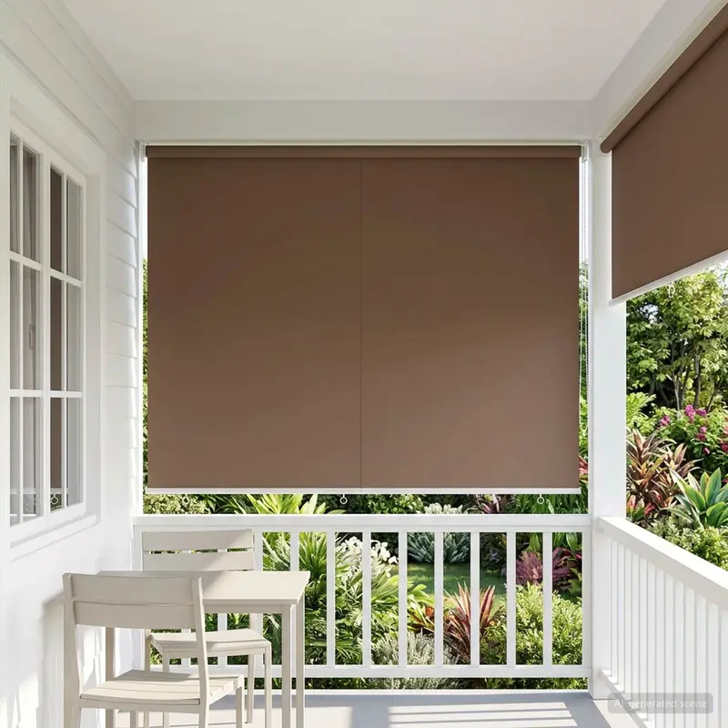 Vidaxl buitenrolgordijn uv-bescherming taupe 100 x 230 cm (b x h)