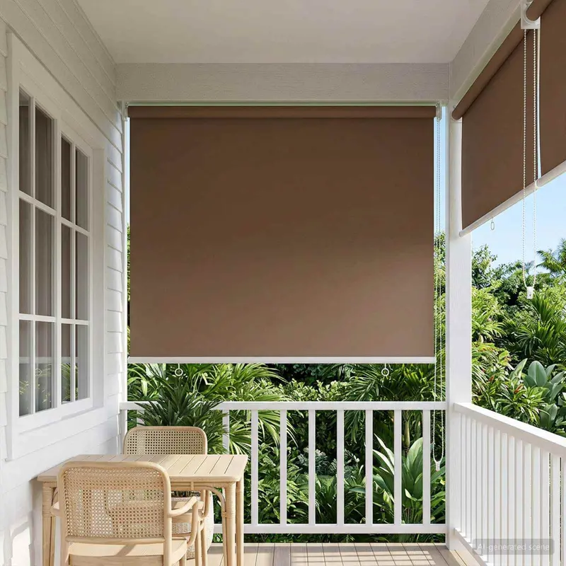 Vidaxl buitenrolgordijn uv-bescherming taupe 100 x 230 cm (b x h)