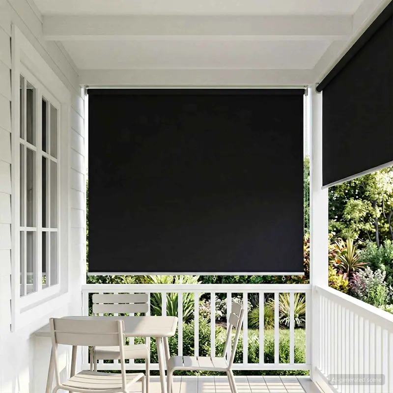 Vidaxl buitenrolgordijn uv-bescherming zwart 100 x 230 cm (b x h)