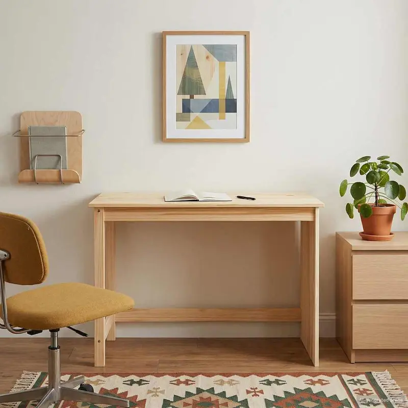 Vidaxl bureau bruin 112 x 50 x 75 cm massief vurenhout