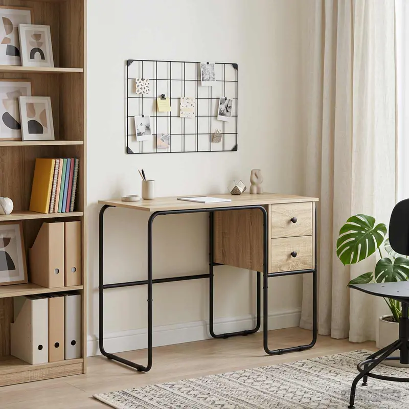 Vidaxl bureau met opbergruimte sonoma eiken 100 x 50 x 75 cm