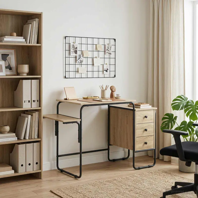 Vidaxl bureau met opbergruimte sonoma eiken 120 x 50 x 75 cm