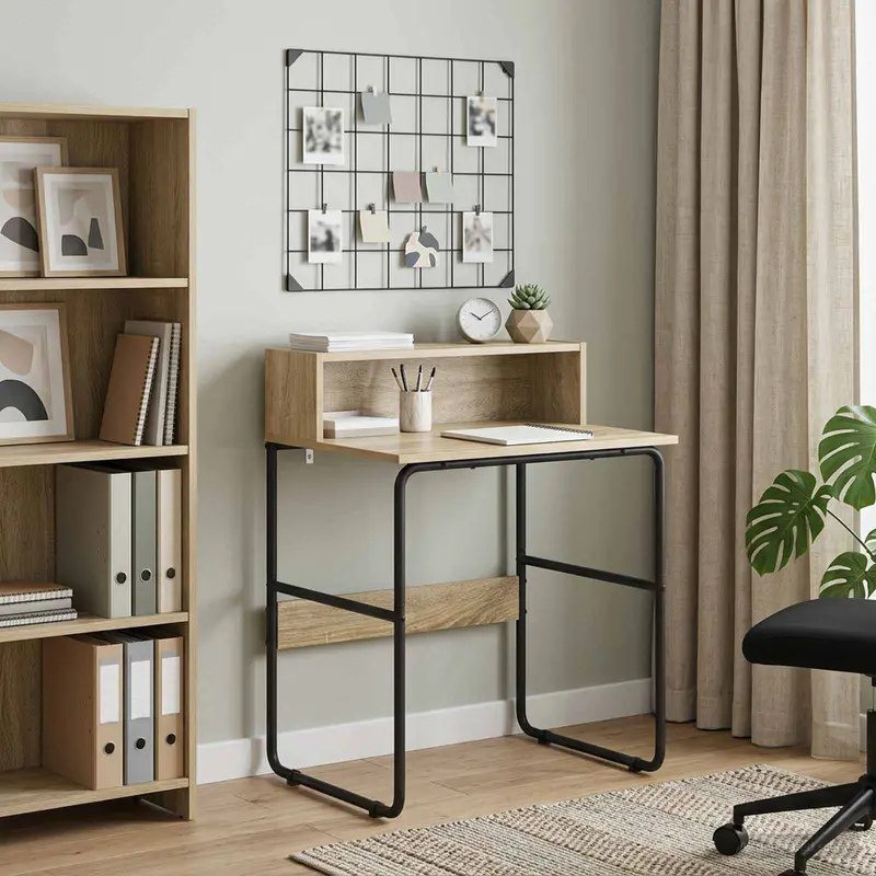 Vidaxl bureau met opbergruimte sonoma eiken 60 x 50 x 91 cm