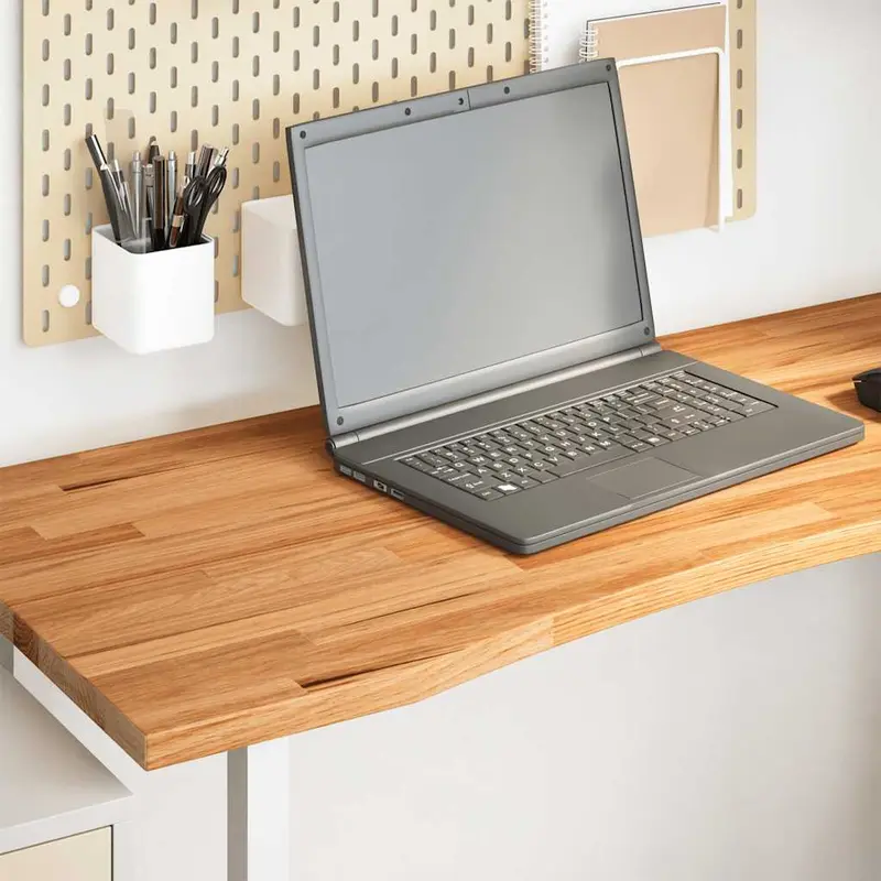 Vidaxl bureaublad rechthoekig 120x50x2,5 cm eikenhout lichtbruin