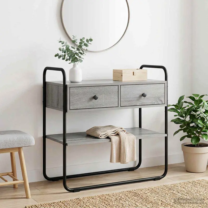 Vidaxl consoletafel grijs sonoma 100 x 40 x 75 cm bewerkt hout
