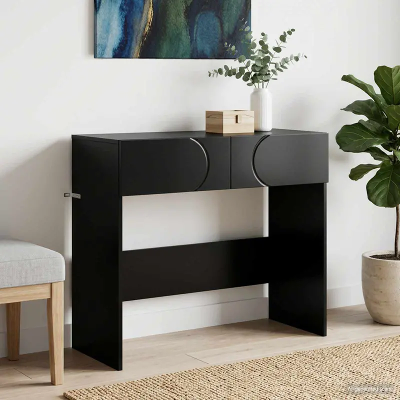 Vidaxl consoletafel zwart 96,5 x 38 x 75 cm bewerkt hout