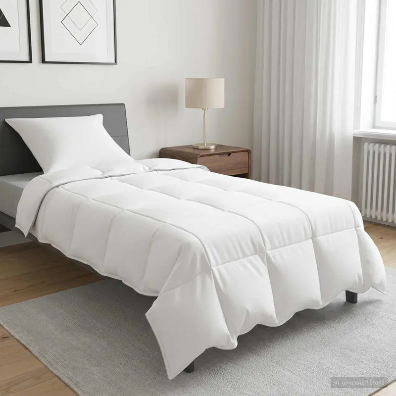 Vidaxl dekbed en hoofdkussen set 140 x 220 cm winter 350 gsm wit