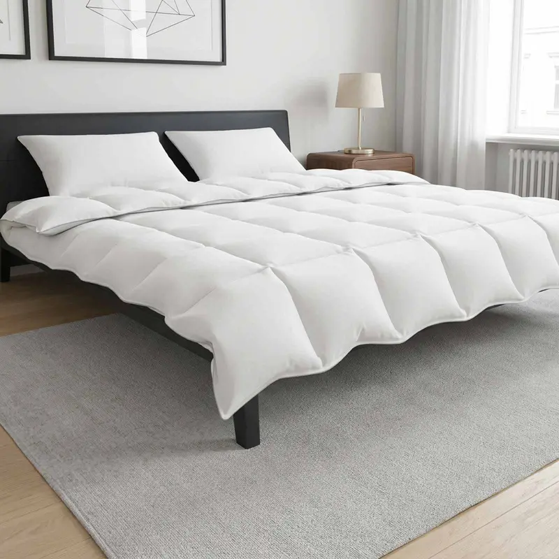 Vidaxl dekbed set 220 x 260 cm nee katoen, bamboe, polyester wit