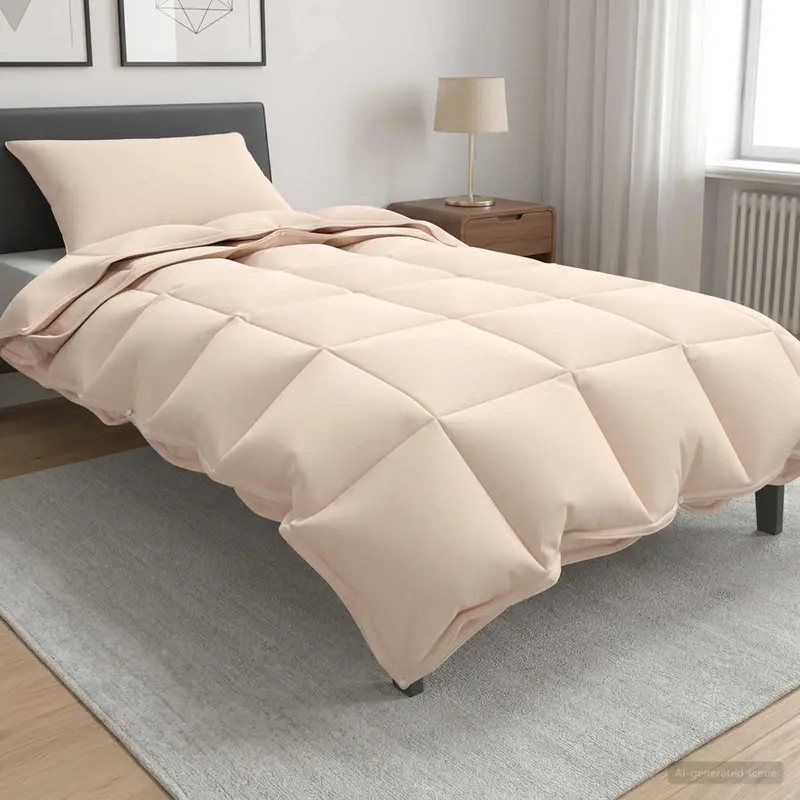 Vidaxl dekbedset 155 x 200 cm nee 150 gsm, 250 gsm voor dekbed beige