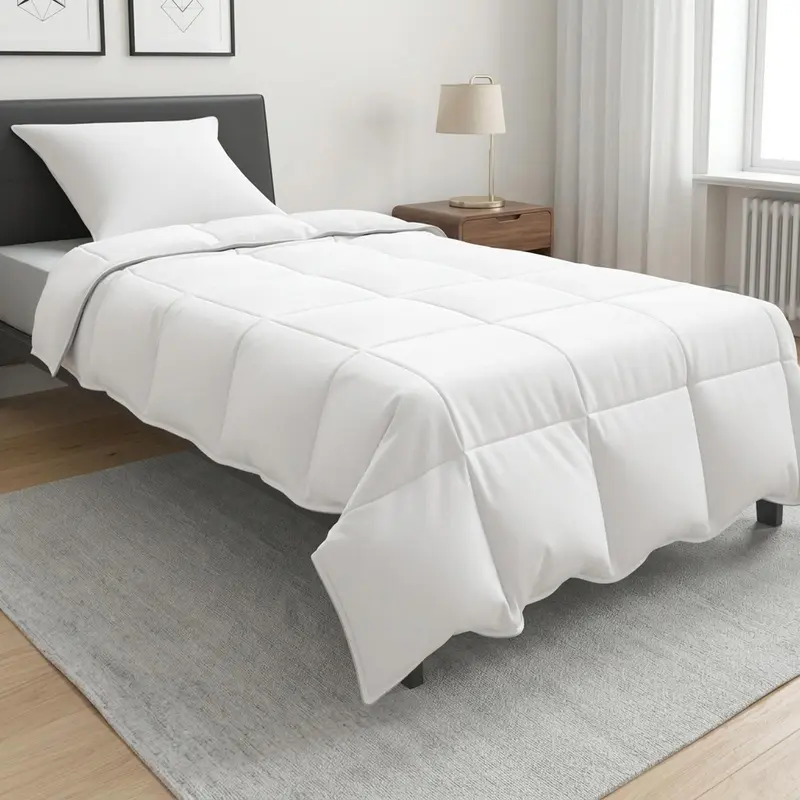 Vidaxl dekbedset 2 st 135 x 200 cm alle seizoenen bamboe wit