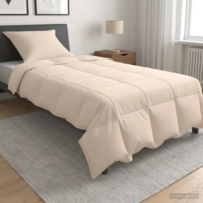 Vidaxl dekbedset 2 st 135 x 200 cm zomer 850 gsm beige