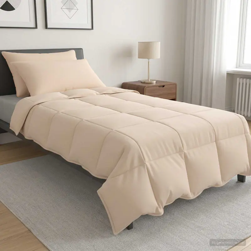 Vidaxl dekbedset 2 st 135 x 220 cm 250 gsm natuurlijke kapok beige